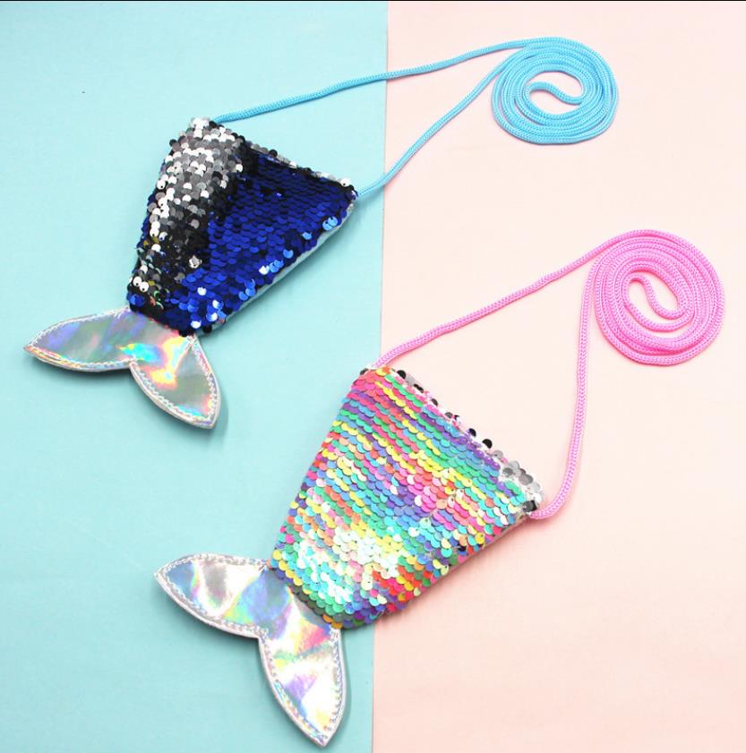 Mermaid Tail Girl Sequins Shoulder Bag Handbag Evening Bag Fish Tail Purse Birthday Party Gift christmas stocking filler