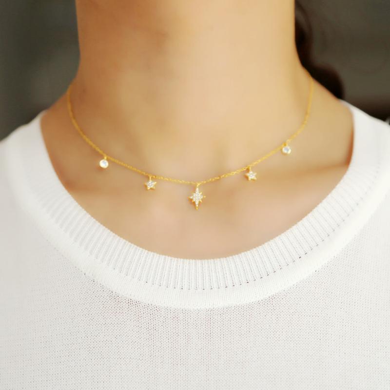 Chains Delicate Sunburst Star Pave Cz Charm Necklace 925 Sterling Silver Thin Choker Chain Valentine Gift Pendant Elegance Style
Chains Delicate Sunburst Star Pave Cz Charm Necklace 925 Sterling Silver Thin Choker Chain Valentine Gift Pendant Elegance Style