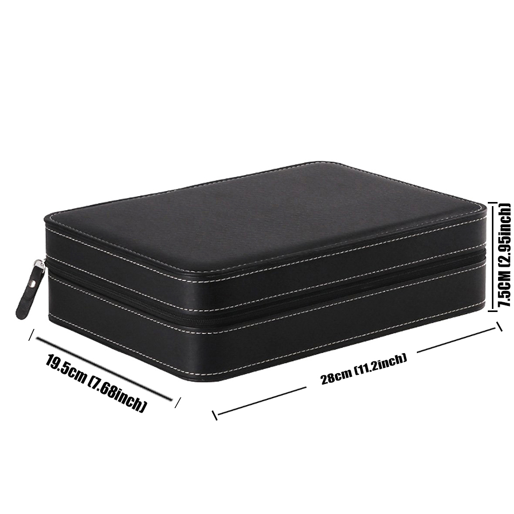 6/10/12 Slots Portable Leather Watch Box Your Watch Good Organizer Jewelry Storage Box Zipper Easy Carry Men Watch Box New D40 T200917