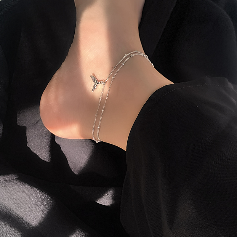 925 Silver Double Round Bead Fishtail Anklet Female Korean Version Cute Sweet Personality Student Anklet Friend Birthday Gift
925 Silver Double Round Bead Fishtail Anklet Female Korean Version Cute Sweet Personality Student Anklet Friend Birthday Gift