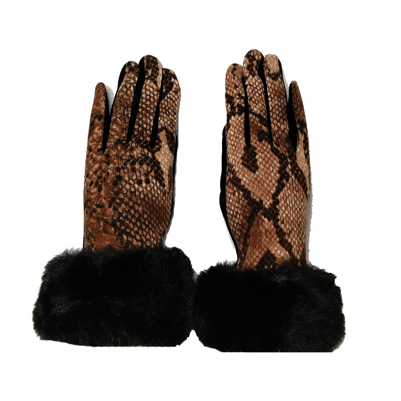 Winter Warm Soft Faux Rabit Fur Wrist Plus Velvet Thicken Driving gloves Female Snake Pattern Embroidery Touch Screen Gloves D70
Winter Warm Soft Faux Rabit Fur Wrist Plus Velvet Thicken Driving gloves Female Snake Pattern Embroidery Touch Screen Gloves D70