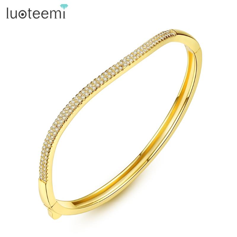 LUOTEEMI Luxury Top Quality Cubic Zirconia Bracelet & Bangle Gold-color Fashion CZ Stone Jewelry For Women India Wedding Jewelry
LUOTEEMI Luxury Top Quality Cubic Zirconia Bracelet & Bangle Gold-color Fashion CZ Stone Jewelry For Women India Wedding Jewelry