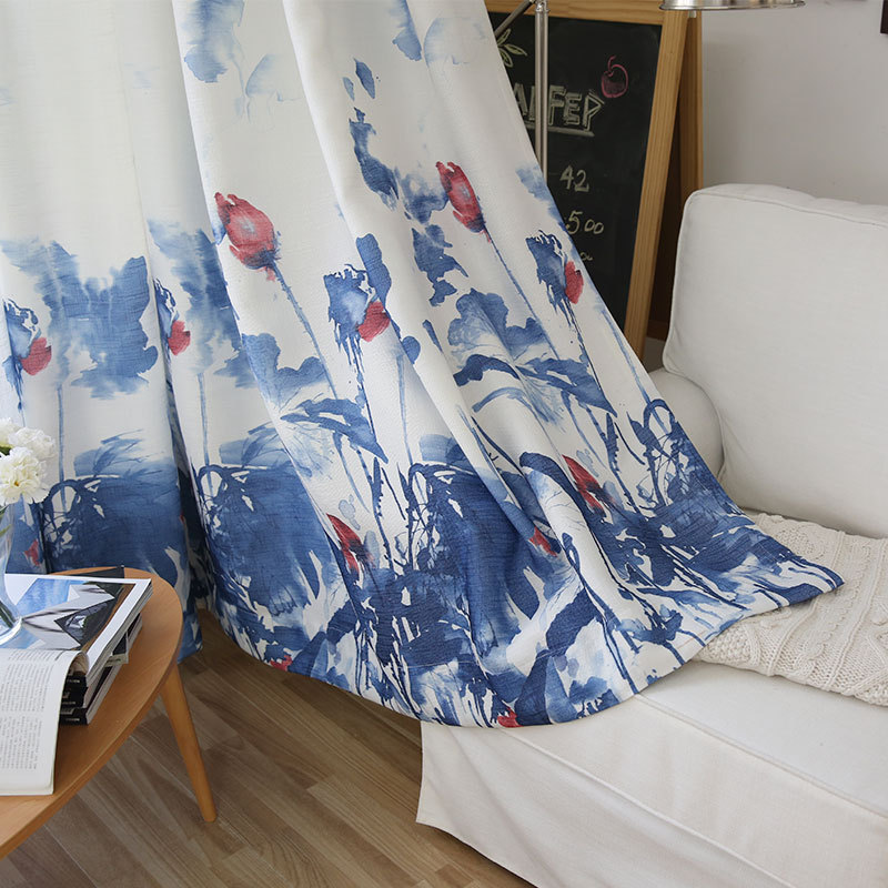 New Chinese Style Simple and Elegant Printed Semi-Shading Cotton and Linen Curtains for Living Room Bedroom Lotus Curtain, Tulle
New Chinese Style Simple and Elegant Printed Semi-Shading Cotton and Linen Curtains for Living Room Bedroom Lotus Curtain, Tulle