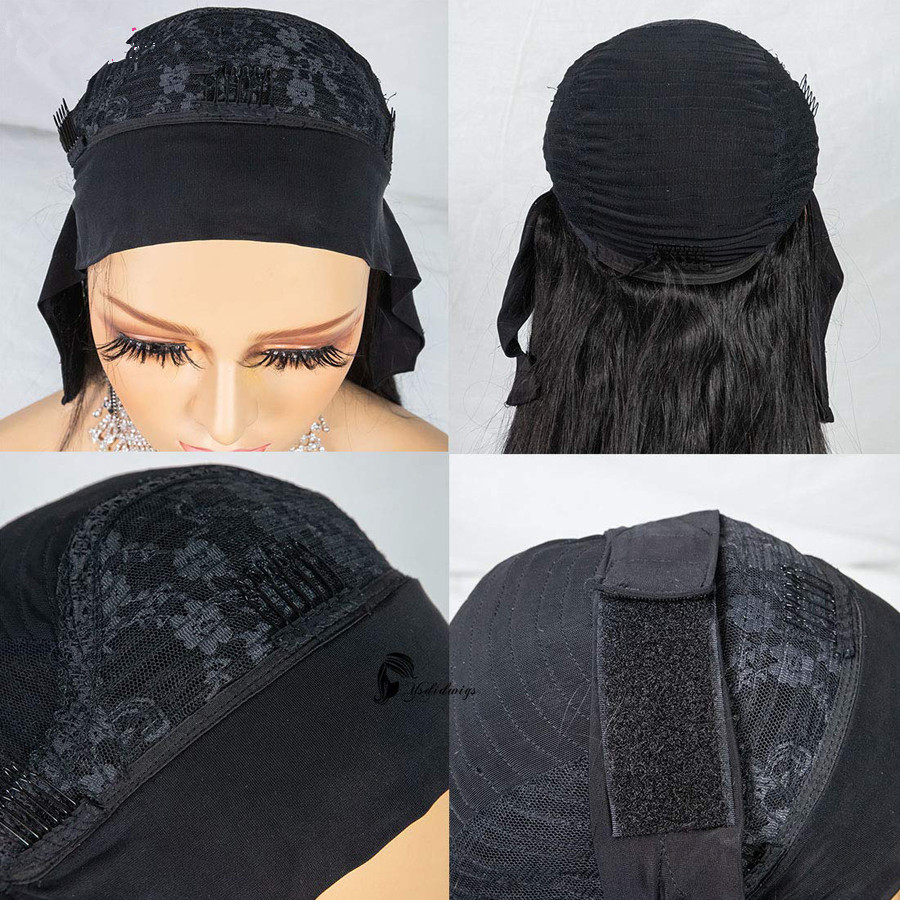 New Headband Wigs for Black Women Human Hair Wigs 150%density None Lace Front Wigs Brizilian Virgin Hair Machine Made Full Headband Wig