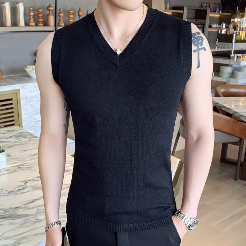Sexy Black V-neck Knitted Vest For Mens Back-up Shirt Solid Color Slim Fit Sleeveless Top With Wool Fitnessmuscle Man Sweaters, Sky blue
Sexy Black V-neck Knitted Vest For Mens Back-up Shirt Solid Color Slim Fit Sleeveless Top With Wool Fitnessmuscle Man Sweaters, Sky blue
