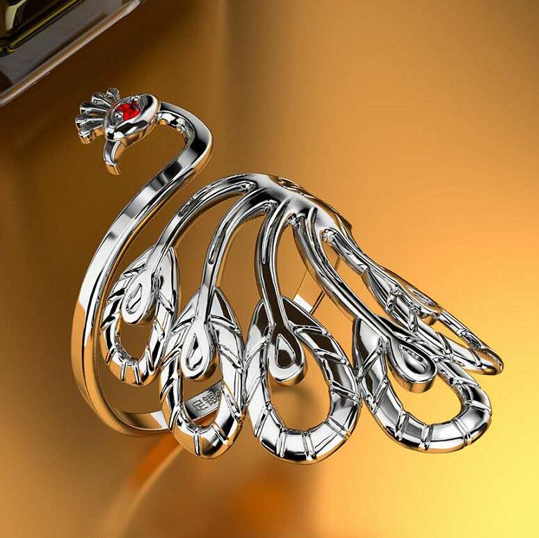 Fashion Sterling Silver Peacock Design Ring For Women Korean Stylish Lady Ring of Peafowl
Fashion Sterling Silver Peacock Design Ring For Women Korean Stylish Lady Ring of Peafowl