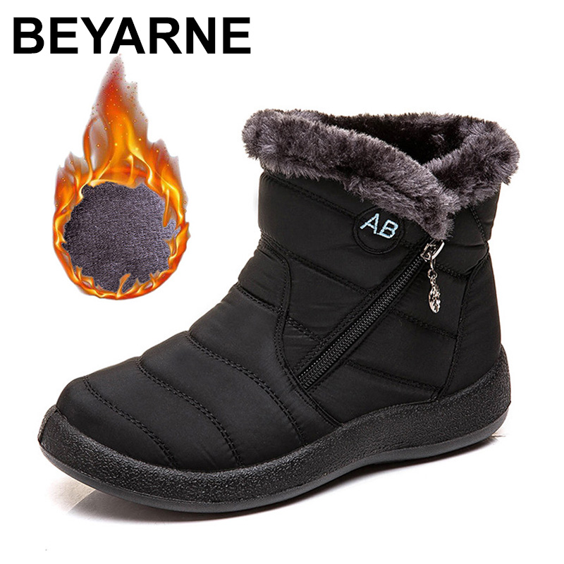 BEYARNEWomen's ankle boots fur boots warm snow winter shoes for women waterproof padded winter women footwear, Black 01
BEYARNEWomen's ankle boots fur boots warm snow winter shoes for women waterproof padded winter women footwear, Black 01