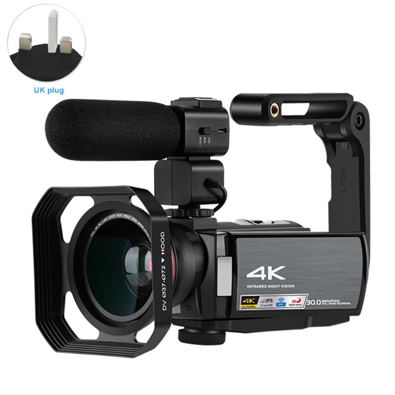 4K Camcorder IR Night Vision With Wide Angle Lens Vlogging Video Camera Professional HD CMOS Sensor 16x Manual Zoom Touch Screen, Us
4K Camcorder IR Night Vision With Wide Angle Lens Vlogging Video Camera Professional HD CMOS Sensor 16x Manual Zoom Touch Screen, Us