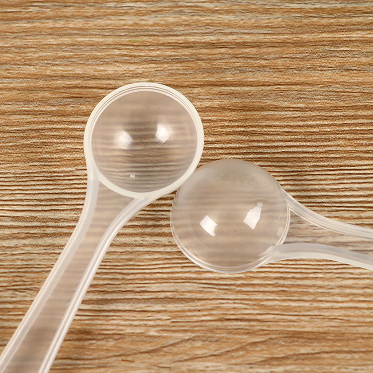 1g/2ml Clear Plastic Measuring Spoon for Coffee Milk Protein Powder Kitchen Scoop