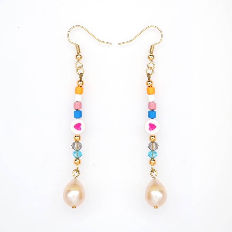 Go2Boho Earring Women Boho Real Pearl Earrings Jewelry Gift Patchwork Heart Pendientes Long Danglers Mujer Femme Colorful
Go2Boho Earring Women Boho Real Pearl Earrings Jewelry Gift Patchwork Heart Pendientes Long Danglers Mujer Femme Colorful
