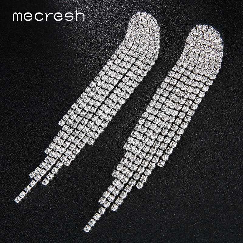 Mecresh Classic Rhinestone Wedding Drop Earrings for Brides Silver Color Bridal Long Tassel Hanging Earrings Jewelry MEH1423
Mecresh Classic Rhinestone Wedding Drop Earrings for Brides Silver Color Bridal Long Tassel Hanging Earrings Jewelry MEH1423