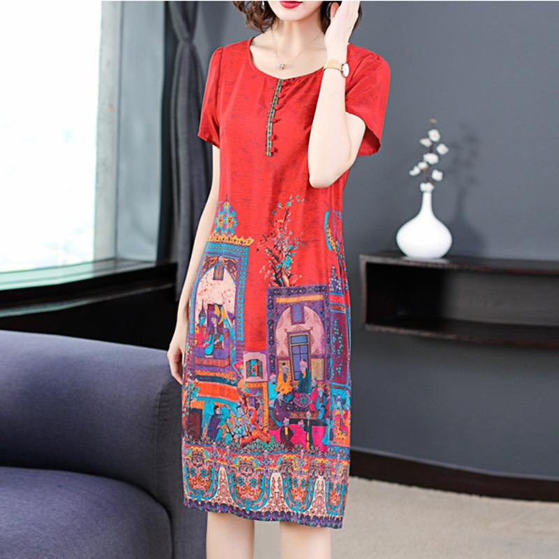 2020 Summer Silk Red Print High Quality Midi Dresses Fashion Vintage -4XL Plus Size Runway Dress Elegant Women Bodycon Vestidos, Blue
2020 Summer Silk Red Print High Quality Midi Dresses Fashion Vintage -4XL Plus Size Runway Dress Elegant Women Bodycon Vestidos, Blue
