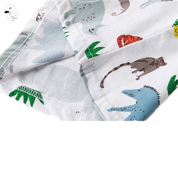 BINIDUCKLING Toddler Kids Clothes Sets Animal Printed T-shirts Shorts Summer Cotton Boy Outfits Children's Clothing Set