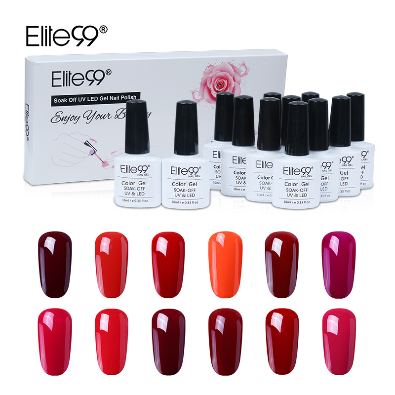 Elite99 12pcs 10ML Color Gel Nail Set UV Gel Nail Polish Art Semi Permanent Esmalte GelLak Hybrid Varnishes Kit GIFT BOX, C017
Elite99 12pcs 10ML Color Gel Nail Set UV Gel Nail Polish Art Semi Permanent Esmalte GelLak Hybrid Varnishes Kit GIFT BOX, C017