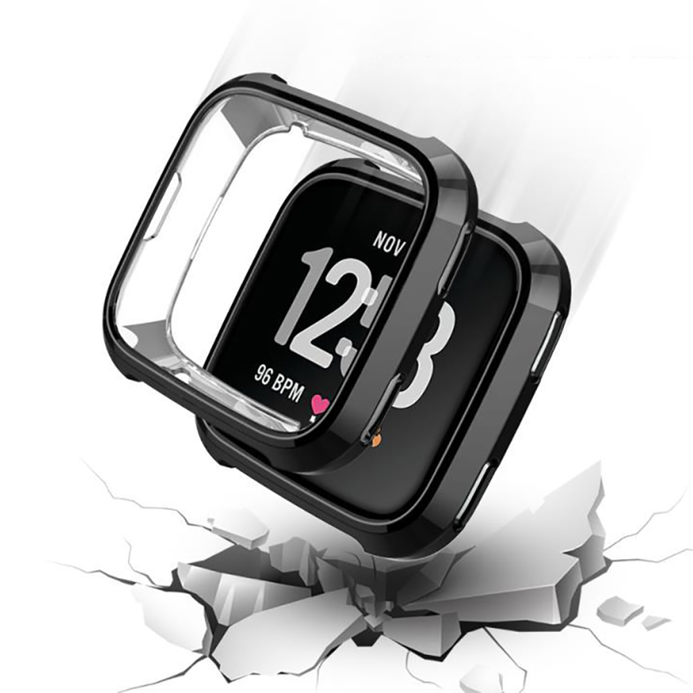 Tpu Protective Case Fitbit 3/Sense Watch Shell Cover Screen Protector For 1 Versa 2 /Sense Waterproof Anti Shock Bumper free shipping
