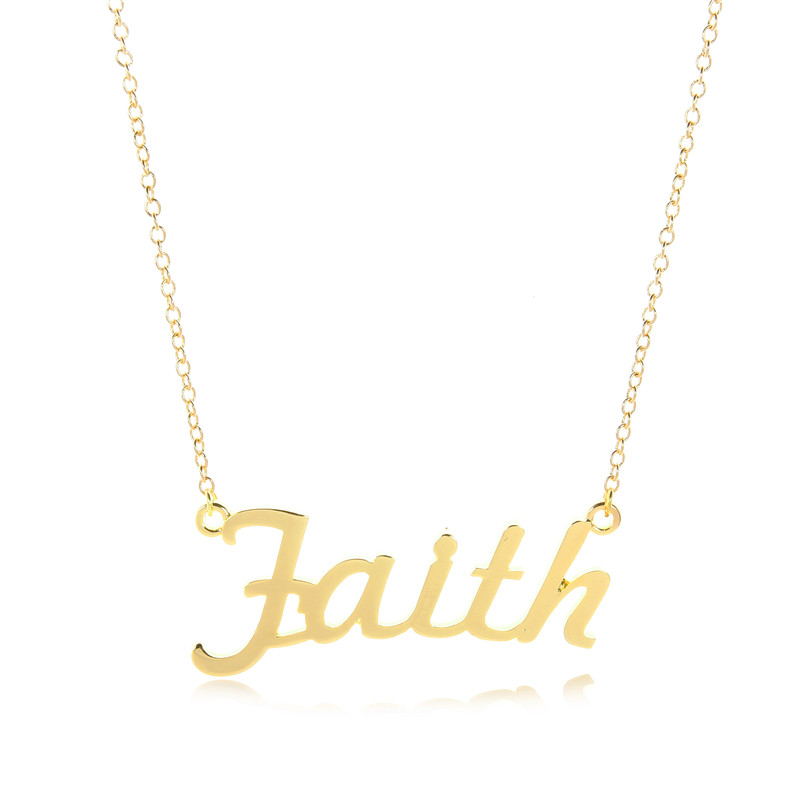 10pcs Ligatures Word Faith Letter Charm Necklaces Outline Faith Chain Necklace Jewelry for Friends
10pcs Ligatures Word Faith Letter Charm Necklaces Outline Faith Chain Necklace Jewelry for Friends