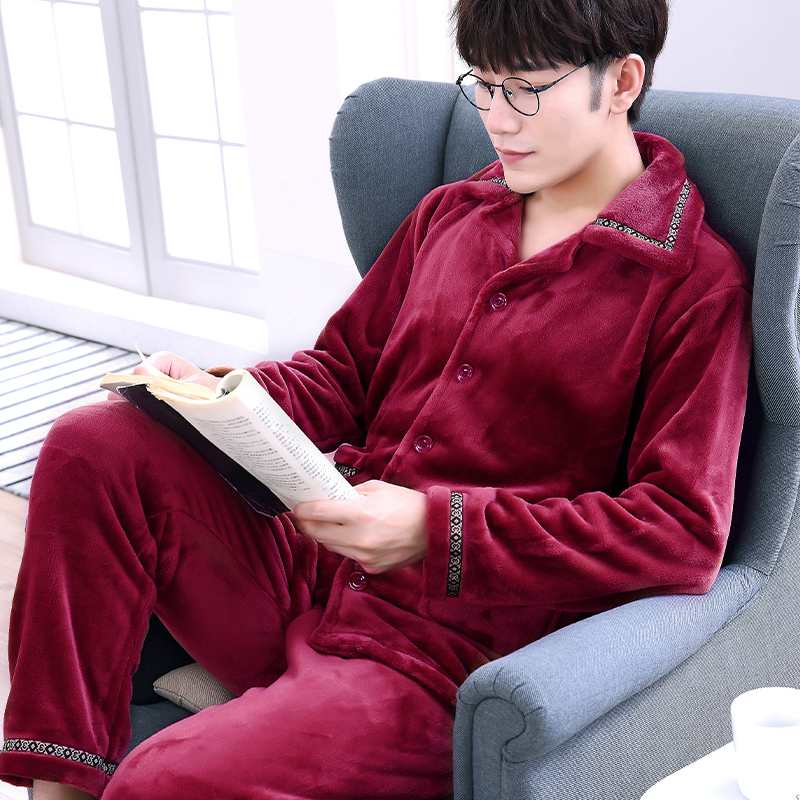 Autumn Winter Men Pyjamas Sets Pajamas Sleepwear Suit Thick Warm Coral Flannel Nightgown Male Home Clothes Pijama Hombre, 002
Autumn Winter Men Pyjamas Sets Pajamas Sleepwear Suit Thick Warm Coral Flannel Nightgown Male Home Clothes Pijama Hombre, 002