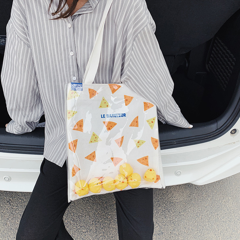 Transparent Bag 2020 New Cute Shoulder Bag Female Large Capacity Student Gel Shopping Tote, 05
Transparent Bag 2020 New Cute Shoulder Bag Female Large Capacity Student Gel Shopping Tote, 05