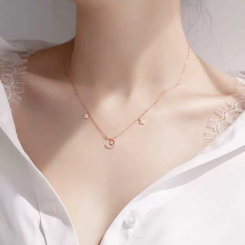 Tiny Trendy Cubic Zirconia Crystal Moon Star Pendant Luxury Cz Stone Rose Gold necklace For Women Jewelry X-L0111
Tiny Trendy Cubic Zirconia Crystal Moon Star Pendant Luxury Cz Stone Rose Gold necklace For Women Jewelry X-L0111