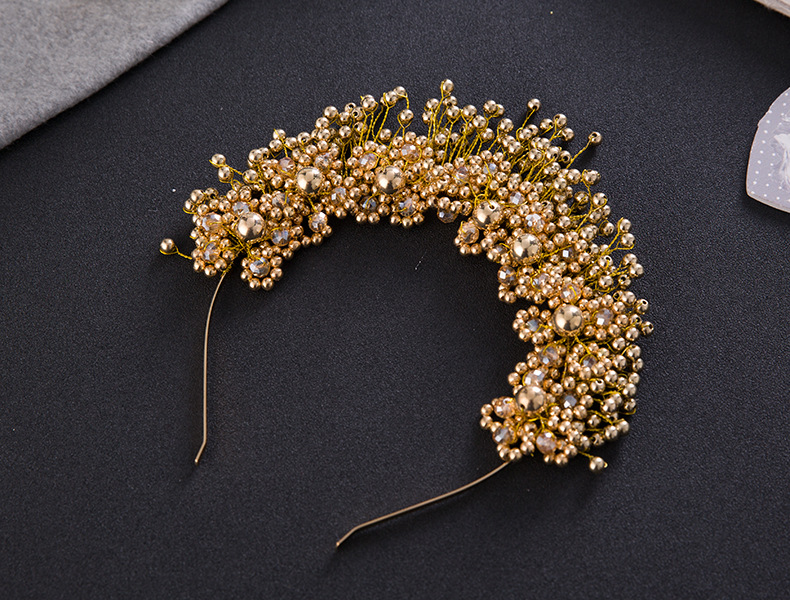 Korean bride Hand-made Pearls Bridal Headband With Crystals Bride Crown color metal pink head flower Wedding Hair Accessory
Korean bride Hand-made Pearls Bridal Headband With Crystals Bride Crown color metal pink head flower Wedding Hair Accessory