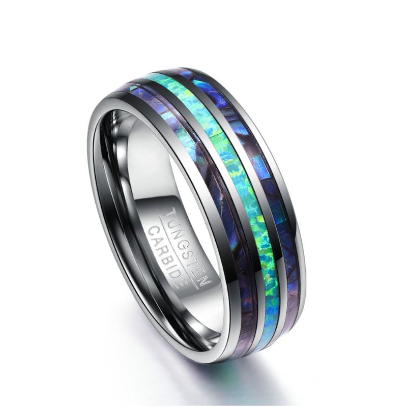 8MM Wide Polished Abalone Shell Tungsten Carbide Rings Dome Triple Grooved Opal Tungsten Steel Ring Never Fade
8MM Wide Polished Abalone Shell Tungsten Carbide Rings Dome Triple Grooved Opal Tungsten Steel Ring Never Fade