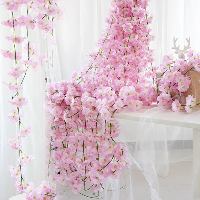 200cm Sakura Cherry Rattan Wedding Arch Decoration Vine Artificial Flowers Home Party Decor Silk Ivy Wall Hanging Garland Wreath, White
200cm Sakura Cherry Rattan Wedding Arch Decoration Vine Artificial Flowers Home Party Decor Silk Ivy Wall Hanging Garland Wreath, White