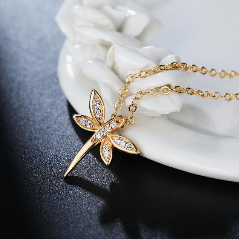 Gold Color Zircon Crystal Dragonfly Necklace For Women Necklaces & Pendants Jewelry Charms Jewellery Women's Clavicle Chain M714
Gold Color Zircon Crystal Dragonfly Necklace For Women Necklaces & Pendants Jewelry Charms Jewellery Women's Clavicle Chain M714