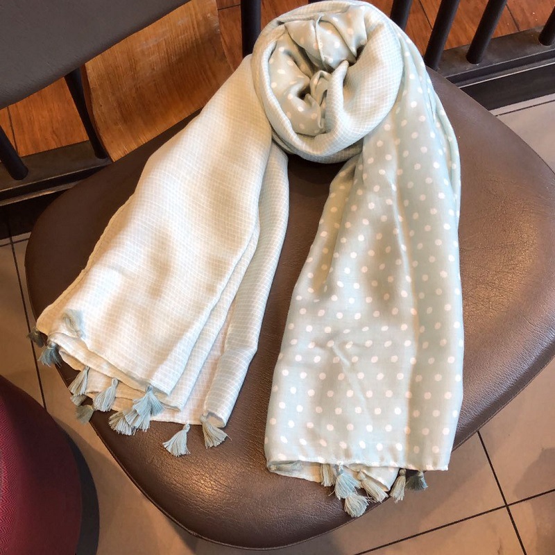 2020 New Girls Polka Dot Scarf Summer Long Beach Scarf Cape Shawl Women Mint Checked Pastel with Tassels
2020 New Girls Polka Dot Scarf Summer Long Beach Scarf Cape Shawl Women Mint Checked Pastel with Tassels