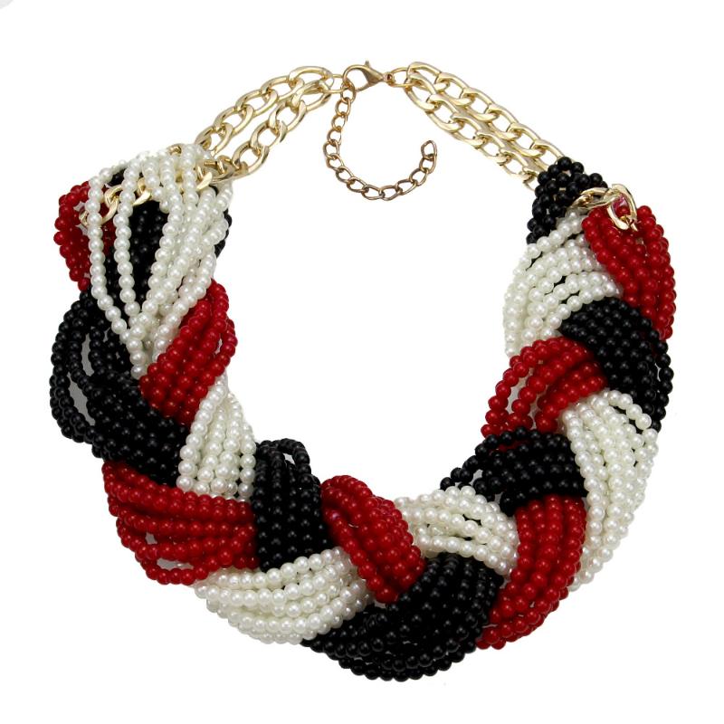 UKEN Fashion Accessories Hand Made Bib Collar Jewelry Weave Imitation Pearl Beads Chains Women Statement Choker Necklace
UKEN Fashion Accessories Hand Made Bib Collar Jewelry Weave Imitation Pearl Beads Chains Women Statement Choker Necklace