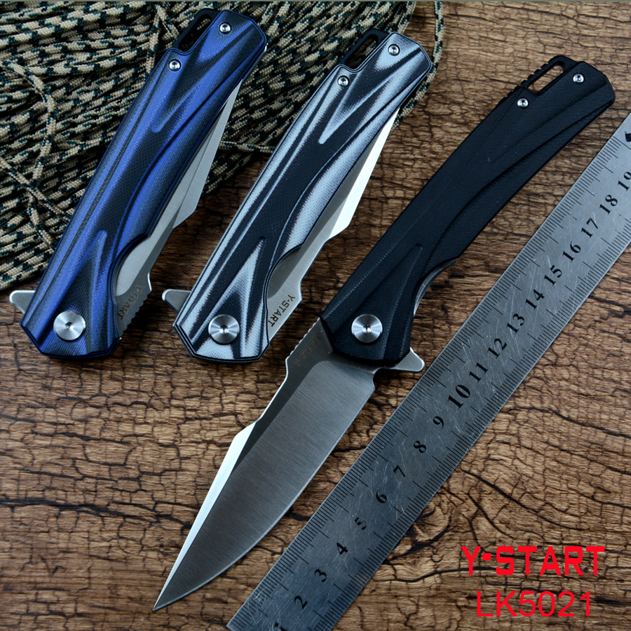 Y-START LK5021 New flipper folding knife ball bearing washer 440C blade G10 handle outdoor camping hunting pocket Gift knife EDC tools
Y-START LK5021 New flipper folding knife ball bearing washer 440C blade G10 handle outdoor camping hunting pocket Gift knife EDC tools