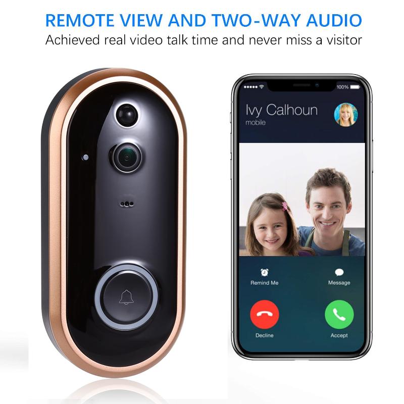 Smart WIFI Doorbell Intercom 1080P Video Ring Door Bell With Camera IR Entry Door Alert Wireless Security Call Video Eyes
Smart WIFI Doorbell Intercom 1080P Video Ring Door Bell With Camera IR Entry Door Alert Wireless Security Call Video Eyes