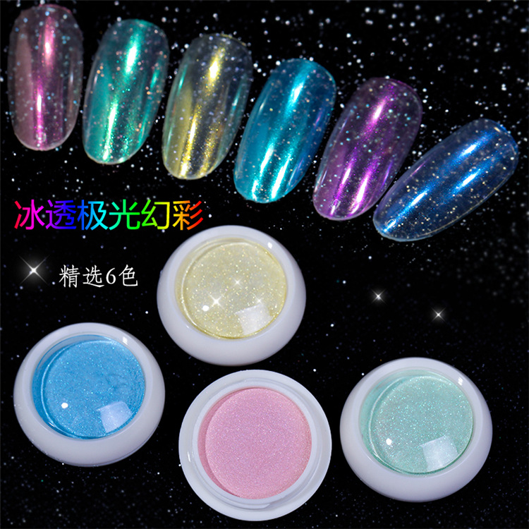 Ice transparent nude color powder aurora powder net red aurora illusion mermaid mirror magic mirror nail glitter
Ice transparent nude color powder aurora powder net red aurora illusion mermaid mirror magic mirror nail glitter
