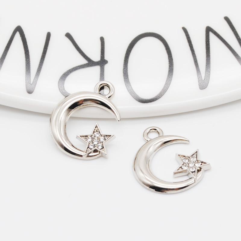 10pcs/pack DIY Moon Star Rhinestone Charms 16*20mm Bracelet Earrings Pendant Jewelry Making
10pcs/pack DIY Moon Star Rhinestone Charms 16*20mm Bracelet Earrings Pendant Jewelry Making