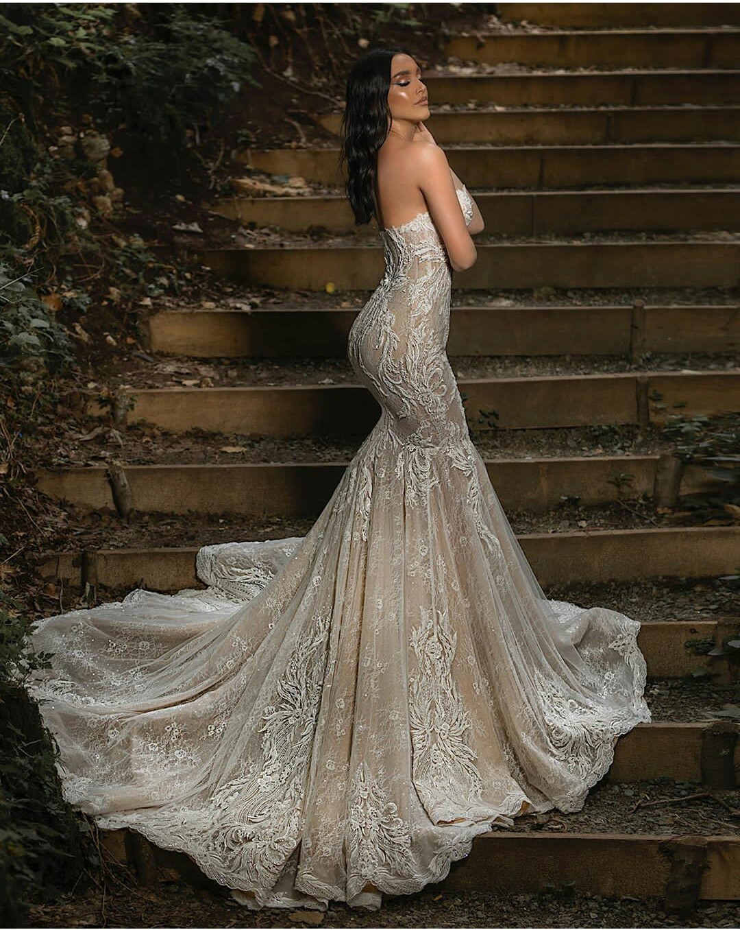 Sweetheart Mermaid Wedding Dresses with Wrap Lace Appliqued Plus Size Bridal Gowns 2021 Nigerian Arabic Marriage Dress