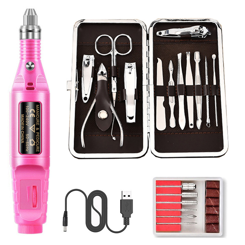 26pcs/Set Electric Nail Drill Machine Kit USB Charging Manicure Machine Pedicure 6 Bits Sanding Buffer Nail File TSLM1
26pcs/Set Electric Nail Drill Machine Kit USB Charging Manicure Machine Pedicure 6 Bits Sanding Buffer Nail File TSLM1