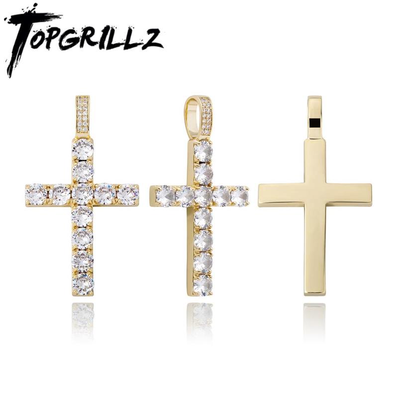 TOPGRILLZ High Quality Cross Pendant Gold Color Iced Out Micro Pave CZ Pendant Hip Hop Fashion Delicate Jewelry Gift For Women
TOPGRILLZ High Quality Cross Pendant Gold Color Iced Out Micro Pave CZ Pendant Hip Hop Fashion Delicate Jewelry Gift For Women