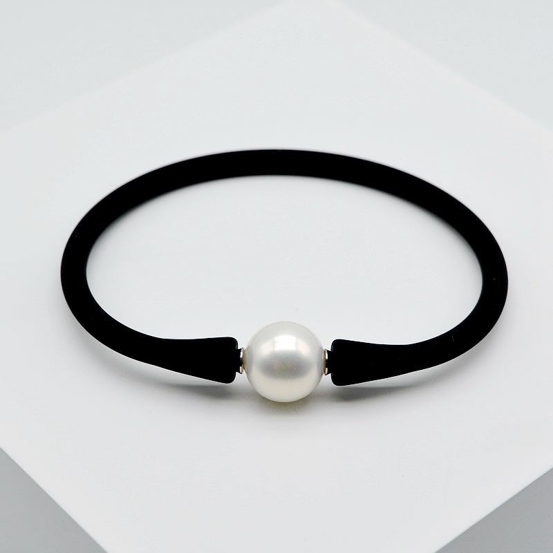 Fashion silicone bracelet, shell pearl, round, white, black elastic bracelet, suitable for men and women
Fashion silicone bracelet, shell pearl, round, white, black elastic bracelet, suitable for men and women