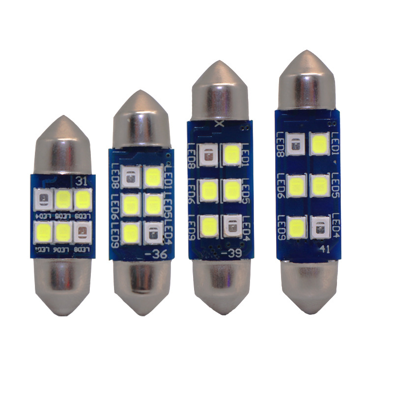 Car LED Blue Gradient White Car Doot Reading a Touch of Blue Double 31/36/39/41MM2835 6smd
Car LED Blue Gradient White Car Doot Reading a Touch of Blue Double 31/36/39/41MM2835 6smd