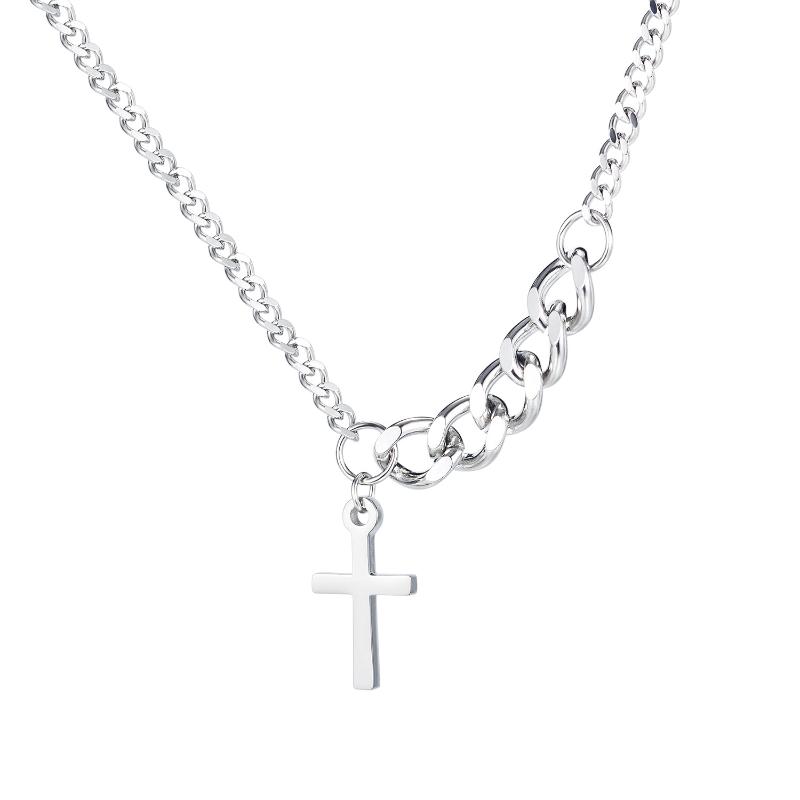 Korean Stainless Steel Cross Necklaces for Women Female Fashion Titanium Steel Simple Short Hip Hop Clavicle Chain Jewelry Gift, Silver
Korean Stainless Steel Cross Necklaces for Women Female Fashion Titanium Steel Simple Short Hip Hop Clavicle Chain Jewelry Gift, Silver