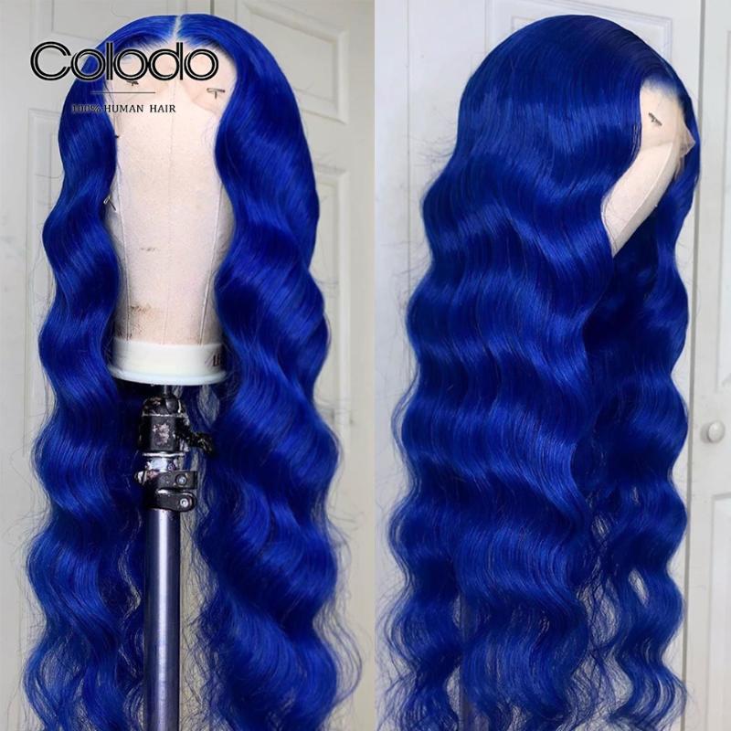 COLODO Jewelry Blue Lace Front Human Hair Wigs Pre Plucked with Baby Hair Brazilian Remy Loose Deep Wave Wig for Black Women, Dark blue
COLODO Jewelry Blue Lace Front Human Hair Wigs Pre Plucked with Baby Hair Brazilian Remy Loose Deep Wave Wig for Black Women, Dark blue