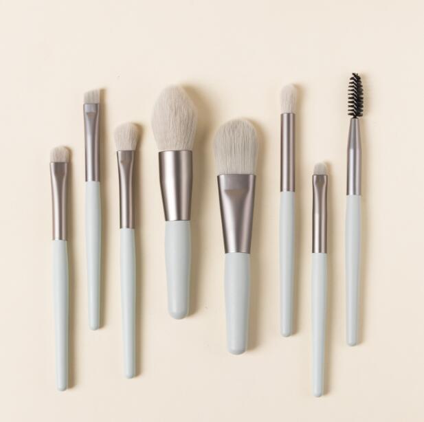 Premium 8Pcs Mini Makeup Brushes Set for Eye shadow Blush Cosmetics Pro Wood Handle Soft Hair Brush Make-up Tools & Accessories DHL Free