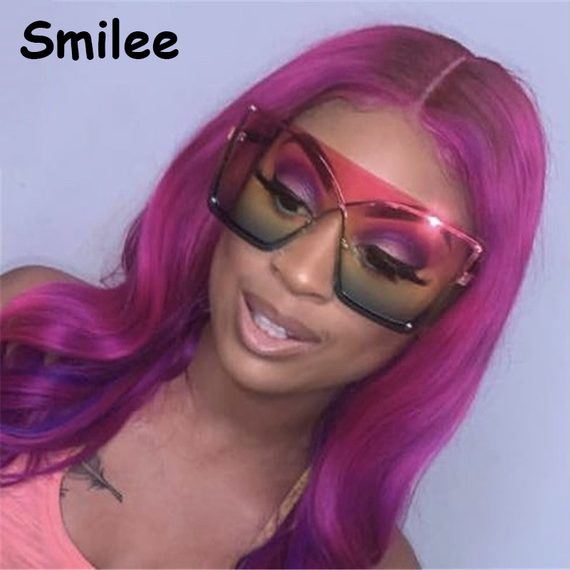 Trendy Rimless Oversized Square Sunglasses Women Men Cross frame Pink Gradient Sun Glasses For Female Large Fashion Shades
Trendy Rimless Oversized Square Sunglasses Women Men Cross frame Pink Gradient Sun Glasses For Female Large Fashion Shades