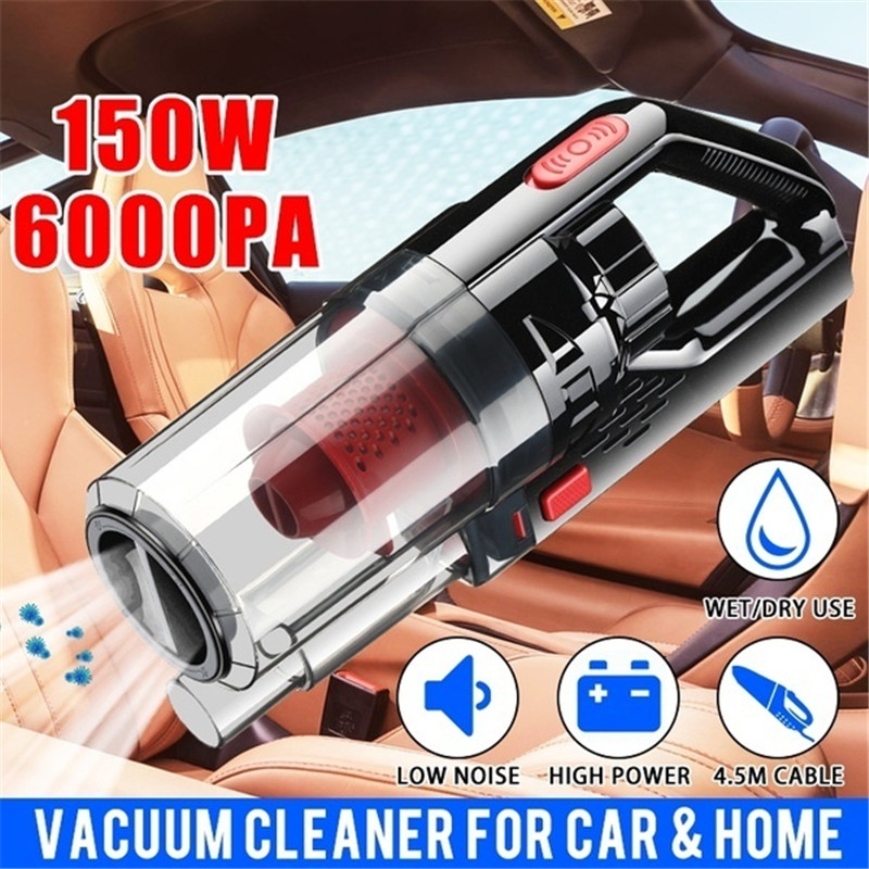 Portable Car Vacuum Cleaner Wet Dry Dual Use Cordless Wireless HandHeld Car Cleaner 12V 150W 6000PA Suction Power Houdehold
Portable Car Vacuum Cleaner Wet Dry Dual Use Cordless Wireless HandHeld Car Cleaner 12V 150W 6000PA Suction Power Houdehold