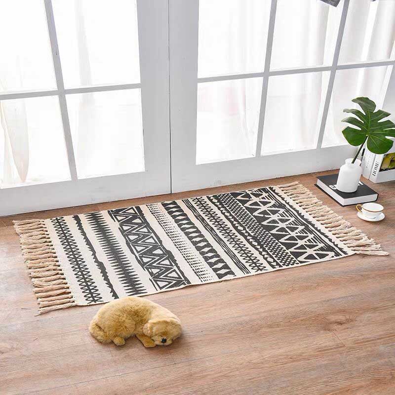 Cotton Woven Tassels Welcome Door Rug Non-Slip Bathroom Foot Pad Prayer Mat Women Manta, 09
Cotton Woven Tassels Welcome Door Rug Non-Slip Bathroom Foot Pad Prayer Mat Women Manta, 09