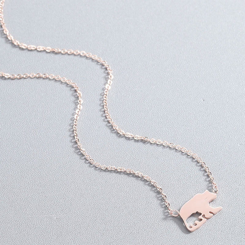 necklace women stainless steel simple Polar bear Choker chain necklace Steel fashion rose gold boho jewelry on the neck
necklace women stainless steel simple Polar bear Choker chain necklace Steel fashion rose gold boho jewelry on the neck