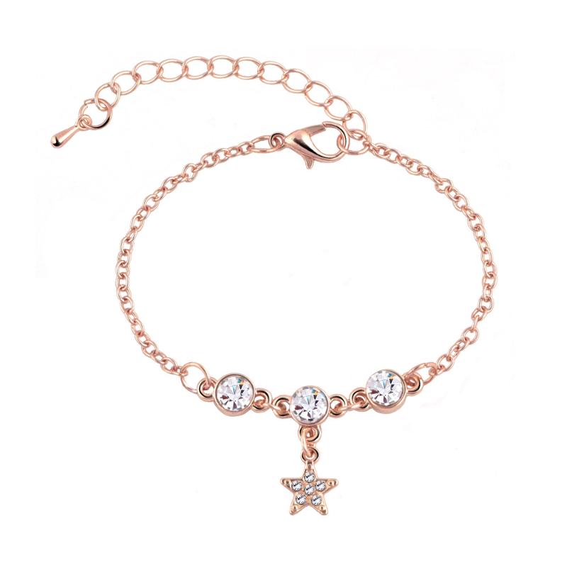 Korean version of the sleek minimalist small fresh five-pointed star inlaid crystal ladies versatile bracelet
Korean version of the sleek minimalist small fresh five-pointed star inlaid crystal ladies versatile bracelet