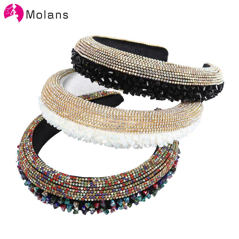 MOLANS Baroque Rhinestone Headband For Women Crystal Padded Hair Bands Hair Hoops Sponge Party Wedding Accessoires
MOLANS Baroque Rhinestone Headband For Women Crystal Padded Hair Bands Hair Hoops Sponge Party Wedding Accessoires