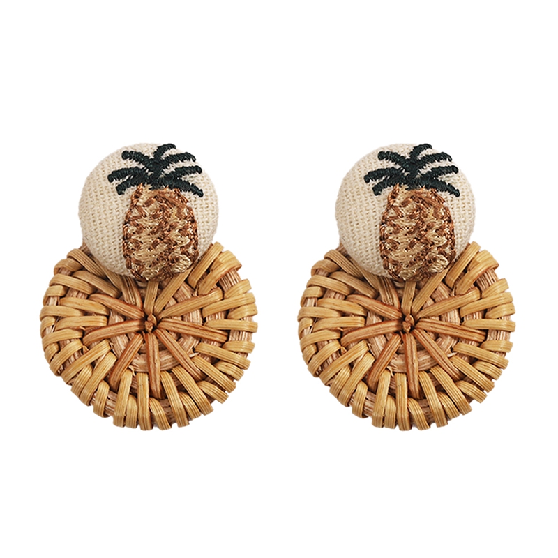 Handmade Pineapple Drop Earrings For Women Wooden Straw Weave Rattan Earrings Big Ball Wedding Trendy Dangle Jewelry
Handmade Pineapple Drop Earrings For Women Wooden Straw Weave Rattan Earrings Big Ball Wedding Trendy Dangle Jewelry