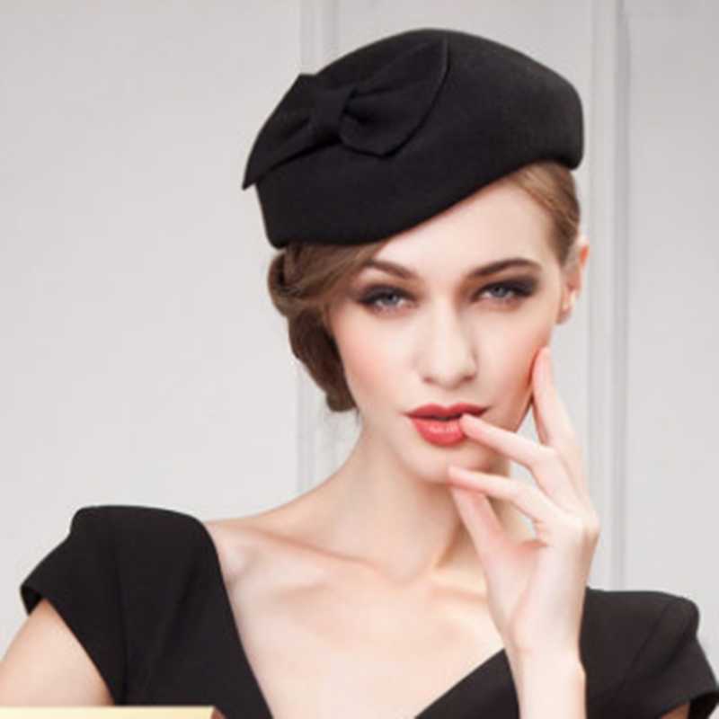 Autumn Winter Hat For Women Wool Beret British Bowknot Noble Cap Winter Cap For Women Chapeau Femme, Black
Autumn Winter Hat For Women Wool Beret British Bowknot Noble Cap Winter Cap For Women Chapeau Femme, Black