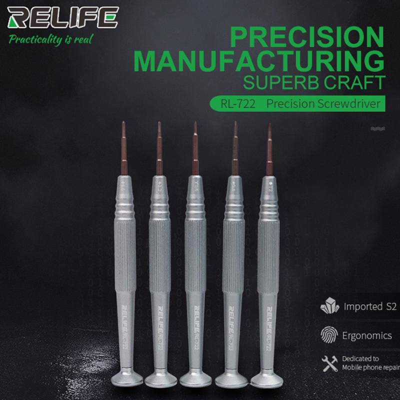 RELIFE RL-722 Precision Screwdriver Y0.6 T2 Plum blossom 0.8 Cross 1.2 1.5 For Android Mobile Phone Opening Tool
RELIFE RL-722 Precision Screwdriver Y0.6 T2 Plum blossom 0.8 Cross 1.2 1.5 For Android Mobile Phone Opening Tool